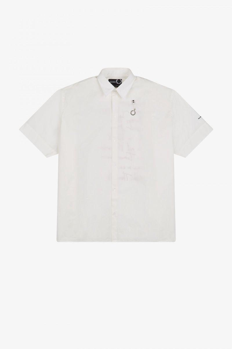 White Fred Perry SM1958 Men's Shirts | PH 1530ZUTG